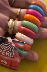 NWT Peruvian jasper Natural Stone multi color bracelet Handmade
