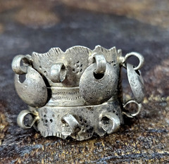 VTG Sterling Silver Bedouin Style Dangle Ring SS Sz 11.75 8.2g Repair