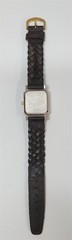 Vintage Fossil Vt-2431 Watch Running Braded Leather Strap