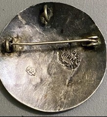 Vintage .925 Silver Platade Jal Guad Mex MRM Man With Donkey Pendant/Brooch