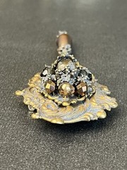 Vintage Rare Victorian style signed Maya Evangelista smoky topaz 1950-1960