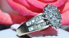 10k yellow gold ring 1.25ct natural diamond size 6.75 vintage handmade 5.1gr