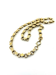Antique Victorian Gold Filled Book Chain Necklace Locket Clasp 15 Inch