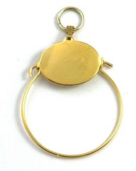 Vintage Charm Holder Pendant Vintage Jewelry Gold Plated Metal