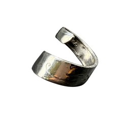VTG Silco Swirl Engraved Adjustable Spoon Ring Size 10 Minimalist Retro