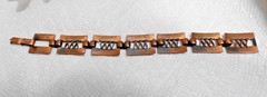 6.5 inch Vintage Solid Copper Renoir Bars & Scroll Bracelet 5/8″ 25.1 gm