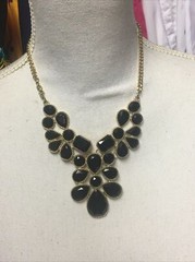 Vintage Bohemian Black & Gold Tone Necklace Fashion Jewelry Women’s Accessories