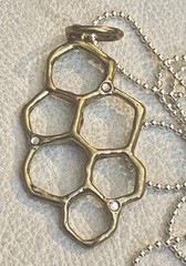 Vintage Waxing Poetic Sterling Silver/Brass Charms Heart Love