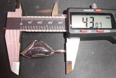 Sterling Silver Pendant Black Matrix Fire Opal Handcrafted Artisan Studio OOAK