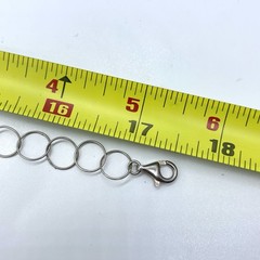 Vtg 925 Sterling Silver Circle Link Lariat Y Necklace 17.5″ Modernist Orb Drop