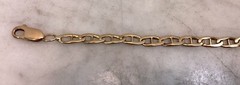 Vintage 14K Gold Anchor Mariner Link Chain Bracelet 4.91 Grams