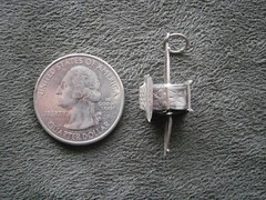 Chinese Sedan Chair Vtg Chinese Export Sterling Silver Charm Pendant 1.1g