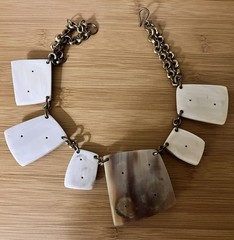 Ashley Pittman Necklace AP Gemstones Bone? Horn? Vintage Kenya