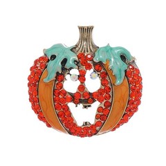 Halloween Humor Multi-leaf Pumpkin Ghost Pin Brooch Unisex Corsage Gift for Kids
