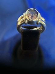 Vintage Sterling Silver Amethyst Wide Band Ring Size 7 3/4 13.4gms A Beauty!