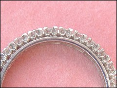 VINTAGE 1.35 ctw BRILLIANT DIAMOND PLATINUM ETERNITY BAND RING 1950 sz 10-10.25