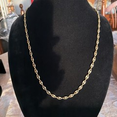 Mariner Anchor Chain Necklace Vintage Classic Preppy Jewelry Gift 24” Gold Tone