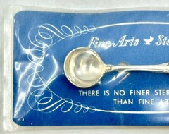 Vintage STERLING SILVER Spoon Pin Brooch Fine Arts SOUTHERN COLONIAL NOS MINT