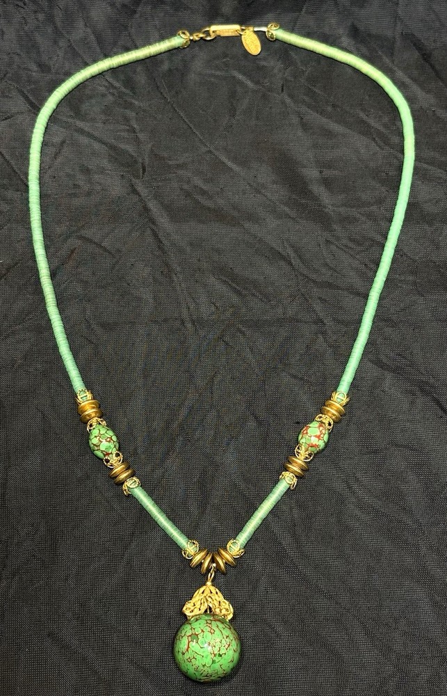 Vintage Miriam Haskell Art Glass Bead Beaded Necklace