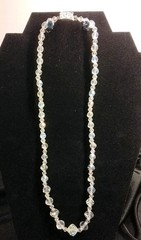 Vintage 1950s 10″ Austrain Cut Crystal Aurora Borealis Necklace