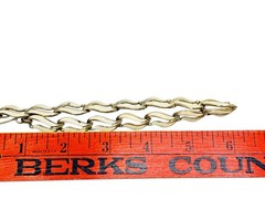 Vintage Choker Necklace Retro Gold Tone Cream Enamel Mid Century Chain 15 inch