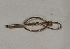 Swank Horse Riding Crop Equestrian Tie Bar Gold Tone Tie Clip Vintage
