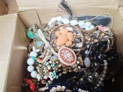 HUGE 5 Pound Lot Vintage To Now Goldtoned Craft/junk Jewelry Lot