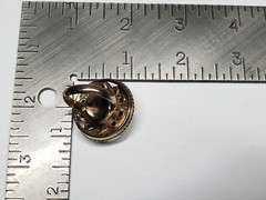 Vintage Rhinestone Cocktail Costume Ring Yellow Brown Gold Tone High End Jewelry
