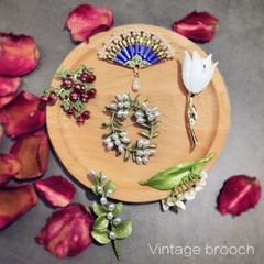 Fashion Antique Brooch Enamel Pearl Pin Accessories For Woman Wedding Party Gift