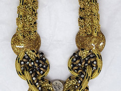 1995 ALEX & LEE © LOVE & PEACE cubic zirconia garnet 16″ Choker Necklace