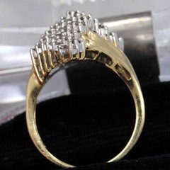 10k Yellow gold ring 1.00ct natural not enhanced diamond 4.8gr size:7.5 N1033E