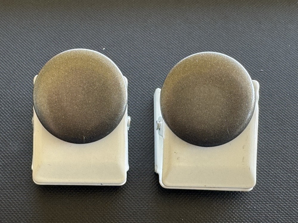 Vintage Clip Earrings Bold Metallic Button Statement Round 1980s Jewelry