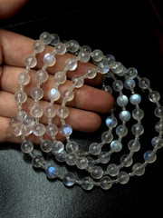 necklace moonstone rock crystal Art Deco style