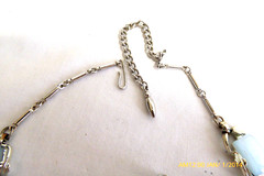 VINTAGE CORO POWDER BLUE MOONGLOW THERMOSET NECKLACE BRACELET EARRINGS SET