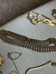 11 Pc Lot Necklaces Bracelets Brooches Many GoldTone