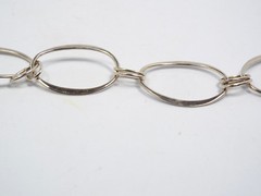 RLM Studio Robert Lee Morris Hammered Sterling Silver Hoop Chain Link Necklace