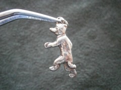 Pip from Pip Squeak & Wilfred 1920s Cartoon Vtg Sterling Silver Bracelet Charm
