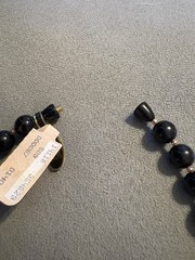 Vintage Genuine Lucite Graduated Bead Necklace 17.75” NEW
