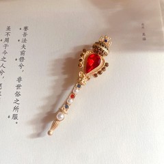 Vintage Baroque Crown Magic Wand Fairy Stick Brooches Pin Jewelry Gift For Women