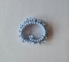 Vintage 1950-1960s Blue Glass Bead Wire Wrap – Cuff Bracelet