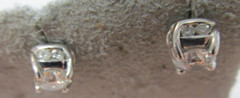 Beautiful 1.50 ctw Diamond Stud Earrings 14k White Gold Screw Backs MAKE OFFER