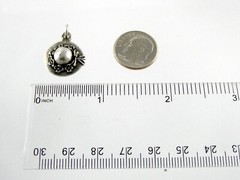Vintage Designer WW Sterling Silver Flower Hat Charm or Pendant 925 3.3g .75 In