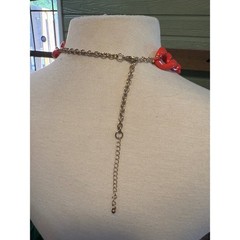 Vintage Gold Tone Delicate Statement Necklace Purple Prong Set Stones 20 Inch