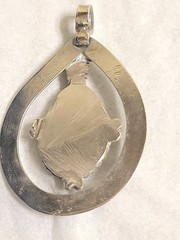 Old Pawn Sterling Silver Vintage Southwestern Royston Turquoise Tribal Pendant