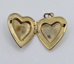 Vintage Locket Lot 4pc Van Dell 14K GF Gold Filled Heart Costume Enamel Pendants