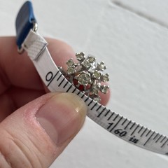 Vintage Signed 18KT HGE Cluster Cocktail Ring Sz 6.75 White Gold Plated Jewelry