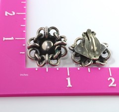 CHARMING VINTAGE EMILIA LOS CASTILLO MEXICAN STERLING SILVER EARRINGS – RARE