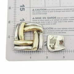 Vintage GW Israel Sterling Silver Vermeil Electroform Brooch Pin Earrings Set