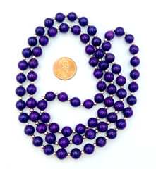 Vintage Beaded Purple Amethyst Necklace 30 in