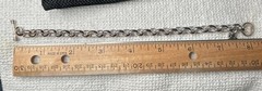 Vintage Sterling Silver 925 Rolo Link Chain Bee Charm Bracelet 8.5″ Heavy 20.5g